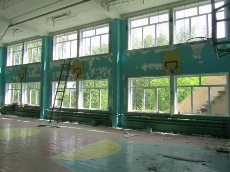 Школа Б.Борки (окна в спортзале)