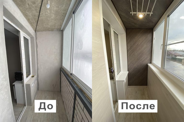 Утепление лоджии, обшивка ламинатом ул. Гончаровой 34