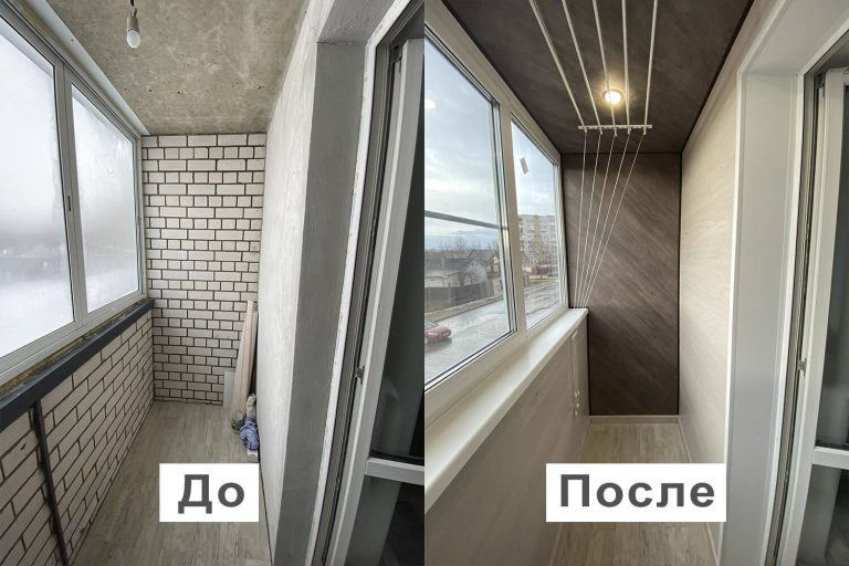 Утепление лоджии, обшивка ламинатом ул. Гончаровой 34