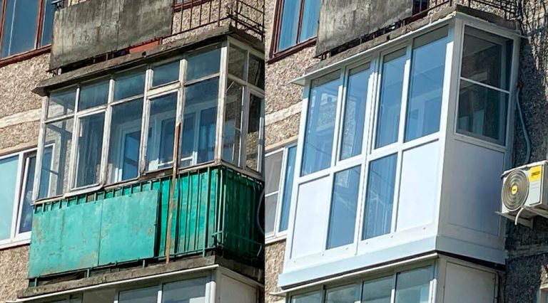 Замена стеклопакета на балконе